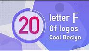 20 F letter logos 2021 | F Letter logo design | F logo 2021| adobe illustrator