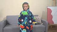 Mewkou Glow in The Dark Rainbow Unicorns Wearable Blanket Hoodie for Kids Toddlers Sherpa Blanket Sweatshirt With Pocket Hoodies 2-6 Year Old Girl Boy Birthday Gifts， Rainbow Unicornss