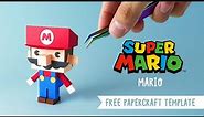 ✂️ Free Papercraft Template: Mario from Super Mario - DIY