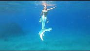 Real Life Mermaid swimming with her amazing Mermaid Tail