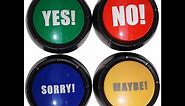 Joffreg Set of 4: The NO, YES, Sorry and Maybe Buttons