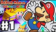 Paper Mario: The Origami King - Gameplay Walkthrough Part 1 - Intro and Whispering Woods!