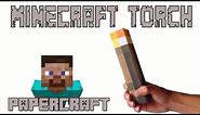 How to make a Real Life Minecraft TORCH (Papercraft Minecraft)