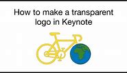 How to make a transparent logo in keynote