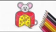How to Draw Cartoon Mouse & Cheese