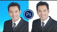 Photoshop📷 CS6 - How to Change White Background on Passport Size Pic