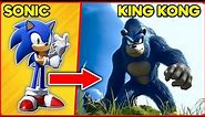 SONIC the Hedgehog ALL CHARACTERS as KING KONG | storytelling