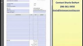 FREE Invoice Template For Contractors By Fast Easy Accounting