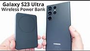 Samsung Galaxy S23 Ultra Wireless Battery Charging - ESR HaloLock Mini Kickstand Wireless Power Bank