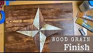 How to paint realistic wood grain finish with acrylic paint