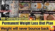 900 Calorie Diet Plan | Easy and Affordable Indian Diet to Lose Weight Fast | Lose 12 Kg without Gym
