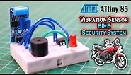 Attiny85 Vibration Sensor Security Alarm | Motorbike Security