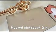 Huawei Matebook D14 unboxing + accessories ヽ(ヅ)ノ