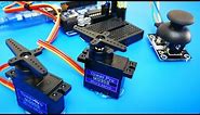Control servo motors with a joystick (Thumbstick) | Mert Arduino