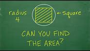 A square is inscribed in a circle with radius = 4, what is the area of the square?