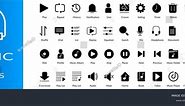 Music Player Icon Set Containing Headphone Stock Vector (Royalty Free) 2409661249 | Shutterstock