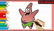 menggambar Patrick sahabat Spongebob || Mewarnai gambar kartun
