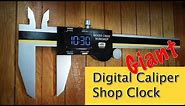 Giant Digital Caliper Shop Clock