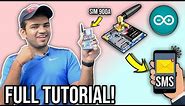Arduino Projects | How to Send & Receive Text Messages (SMS) Using Arduino Uno & SIM900A GSM Module