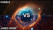 James Webb Telescope vs Hubble Telescope Images Comparison