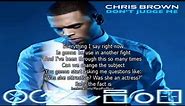 Chris Brown - Don't Judge Me [Lyrics On Screen]
