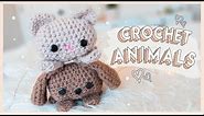 How to Crochet Stuffed Animals: Crochet Puppy Dog & Kitty Cat! (Amigurumi)