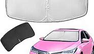 for Toyota Corolla Sun Shade Sunshade Windshield Cover - Double Layer Front Window Shade for Corolla 2014-2019 Custom Fit Sun Visor Shades - 210T Retractable Shade Blocks UV Rays Car Accessories