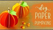 DIY Paper Pumpkins {Easy} | BOOtorial 🎃