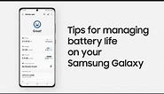 Samsung Support: How to extend battery life