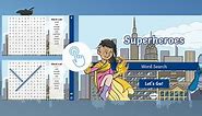 Superheroes Interactive Word Search