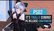 FINALLY! PSO2 PC IS FINALLY COMING! PC Release Month + Global Release
