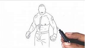 how to draw American professional wrestler Brock Lesnar