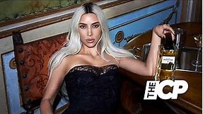 Kim Kardashian stuns in a semi-sheer lace dress