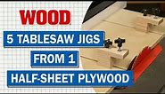 5 Tablesaw Jigs from 1/2 Sheet of Plywood - WOOD magazine