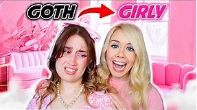 TRANSFORMING MY GOTH BEST FRIEND INTO A GIRLY GIRL!