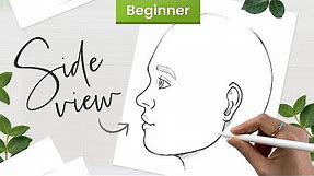 The Easy Way To Draw A Face (Side) • Step By Step Portrait Tutorial