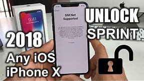How To Unlock iPhone X From Sprint to Any Carrier