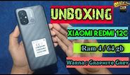 Unboxing XIAOMI REDMI 12c ram 4 / 64 gb - Graphite Grey