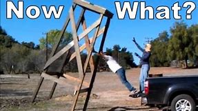 Building An Old Western Style Water Tower - Framing The Base