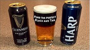 How to pour a Black and Tan Perfectly Every Time (Half and Half Layered Beer Drink)