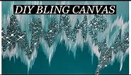 Bling Canvas Painting Teal DIY