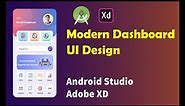 ✅ Android UI Design Mobile dashboard UI Tutorial | material design android studio 🔥