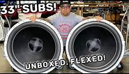 Two 33" Subwoofers for ALL the BASS! B2 Audio X26 Ferrite Unboxed & Flexed 10Hz
