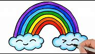 How to Draw a Rainbow and Clouds | Easy Drawing for Beginners