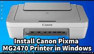 How to install Canon Pixma MG2470 Printer Driver in Windows 10
