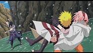 Kakashi and Naruto saves Sakura from Sasuke after he tries to kill her twice - HD