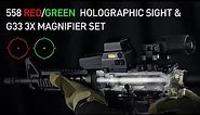 【WADSN TACTICAL】552 HOLOGRAPHIC SIGHT & G33 3X MAGNIFIER SET