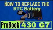 How to replace the RTC Battery for HP ProBook 430 G7 Laptop