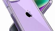 Speck Clear iPhone 14 & iPhone 13 Case - Drop Protection, Scratch Resistant & Anti-Yellowing Dual Layer Case for iPhone 14 & iPhone 13 Case for 6.1 inch Model - Amethyst Purple/Clear GemShell
