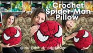 HOW TO CROCHET A SPIDER-MAN PILLOW STEP BY STEP EASY CROCHET TUTORIAL